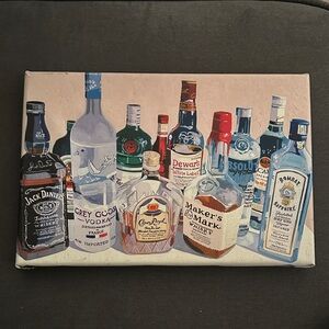 Grey Goose, Maker’s Mark and Others Liquor Bottle Canvas Art